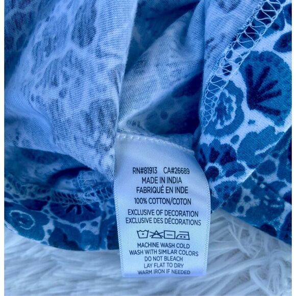 Robert Graham Amaro SZ XL Blue Floral Print Collared Polo Shirt - Picture 4 of 11